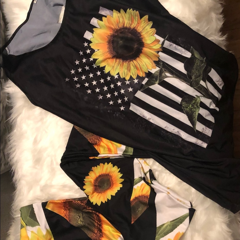 workout or lounge around the house sunflower set